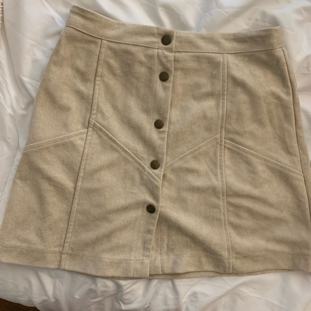 she + sky button up skirt